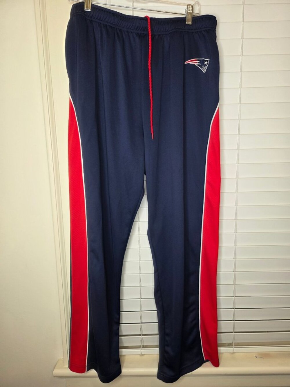 NFL Team Apparel New England Patriots Navy & Red Track Pants XL